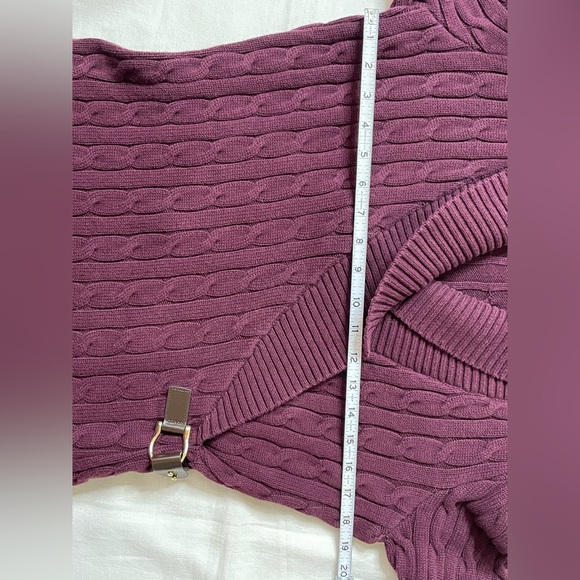 Lauren Ralph Lauren Shawl Cable Knit Tailored Fit Sweater - Picture 16 of 16